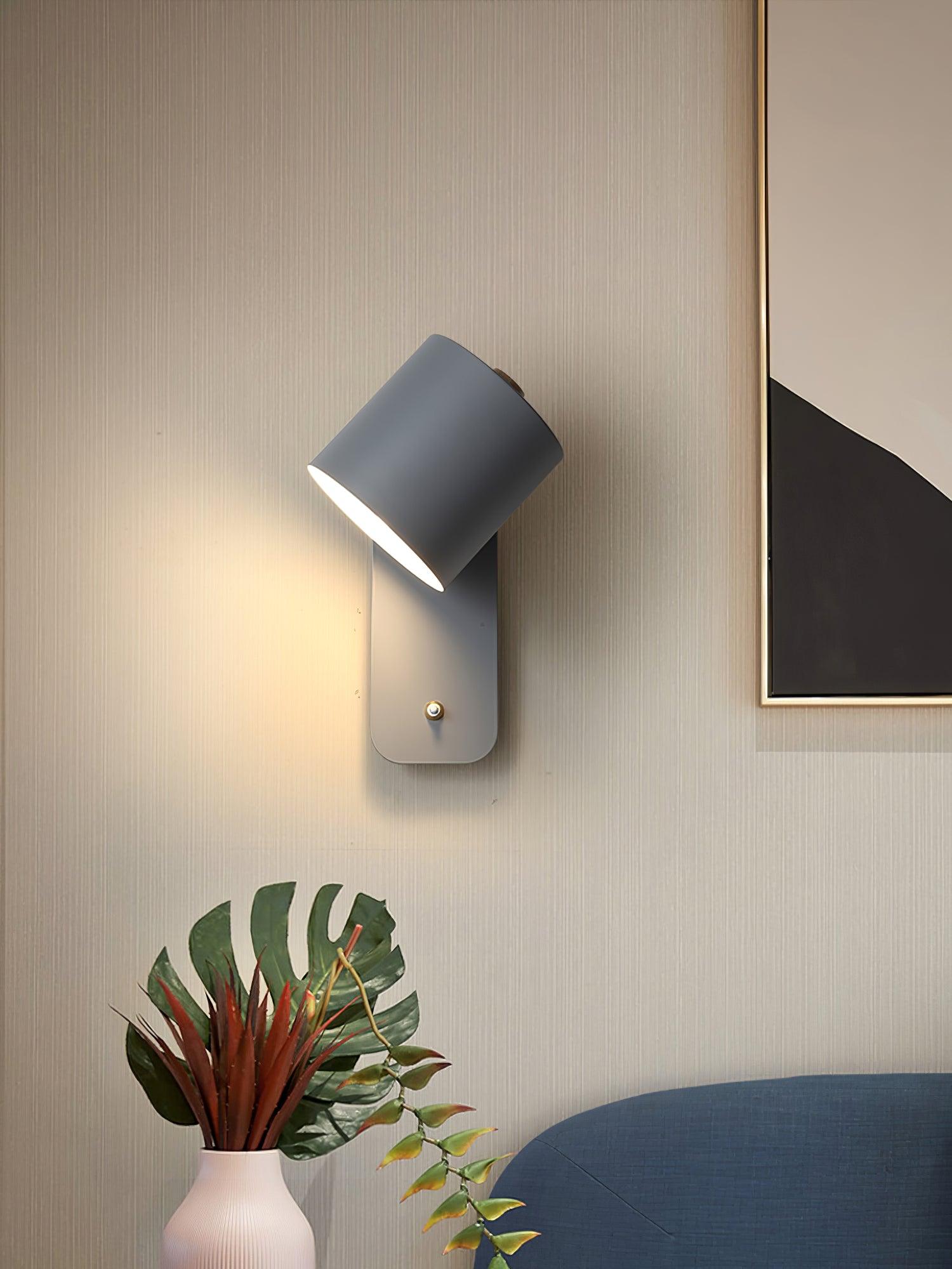 Rotatable Cylinder Plug-in Wall Lamp