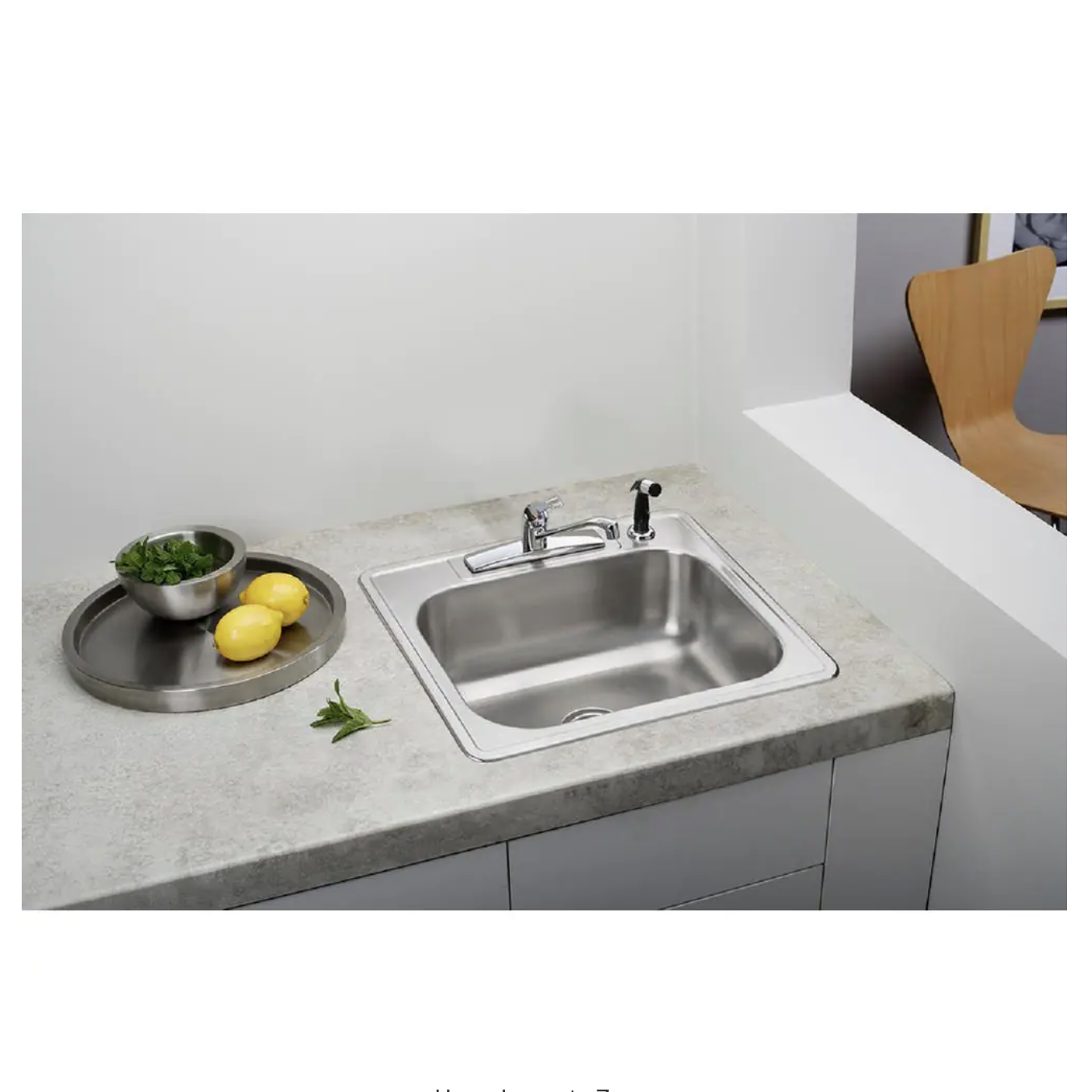 Glacier Bay Drop-In Stainless Steel 25 in. 4-Hole Single Bowl Kitchen Sink