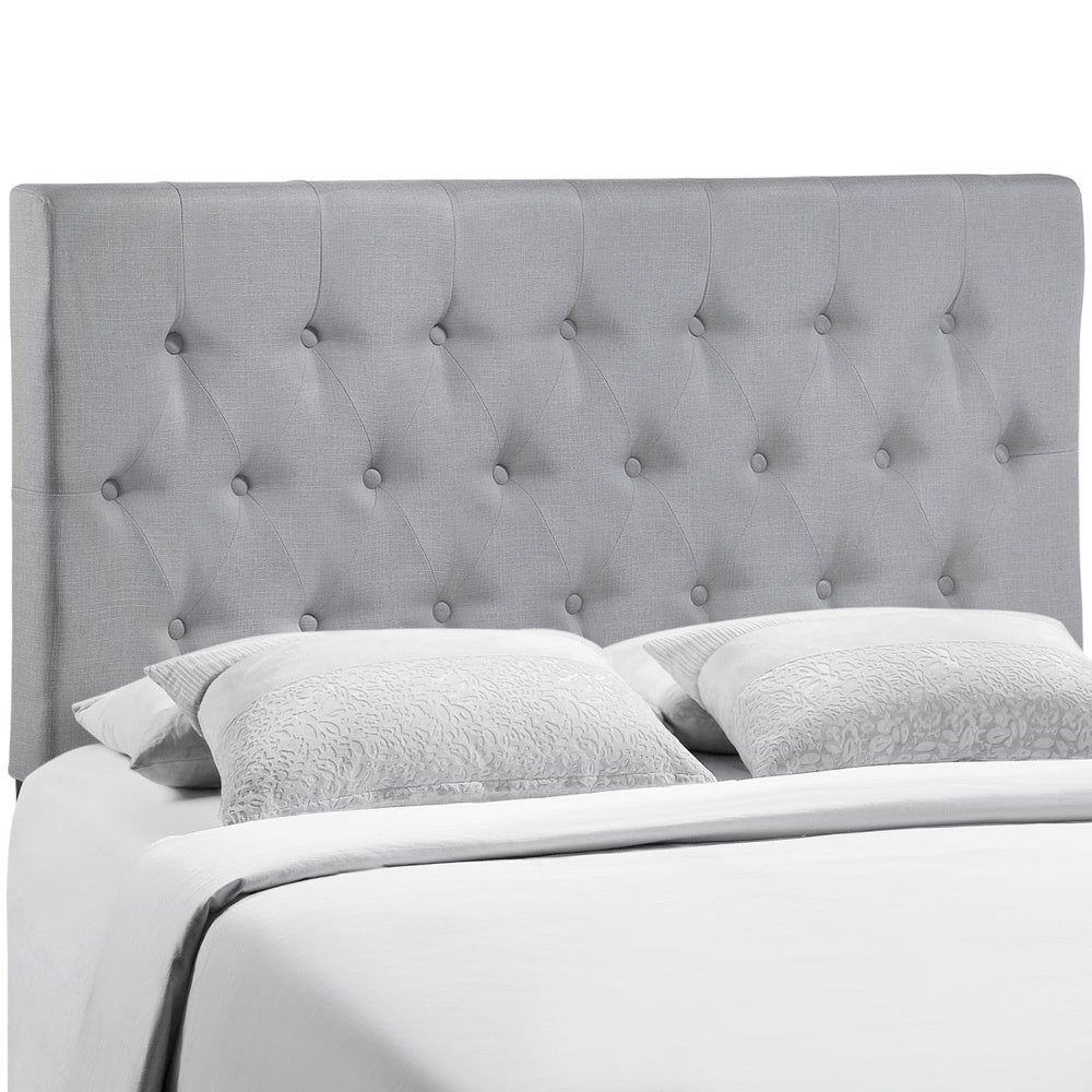 Modway Clique Upholstered Button-tufted Grey Headboard - - 9688219