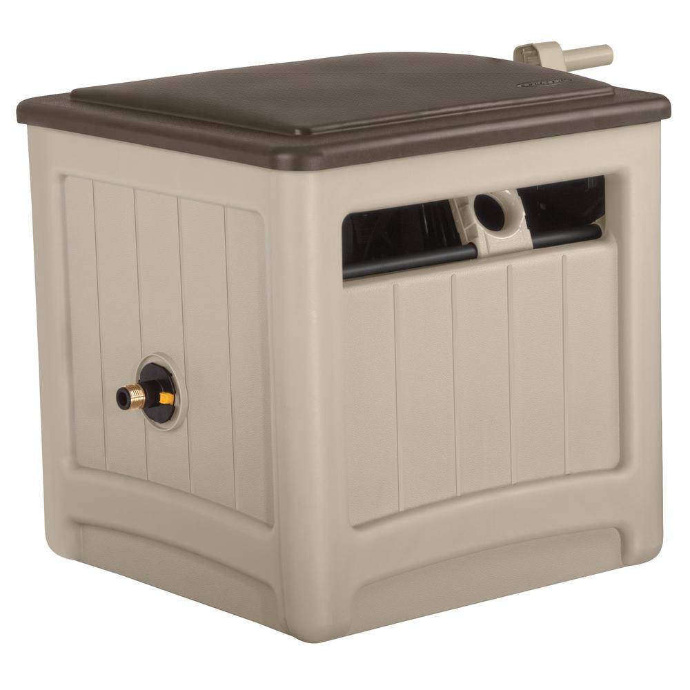 Suncast 225 ft. Smart Tube Hose Hideaway with Brass Connections - Light Taupe CPLSMT212B