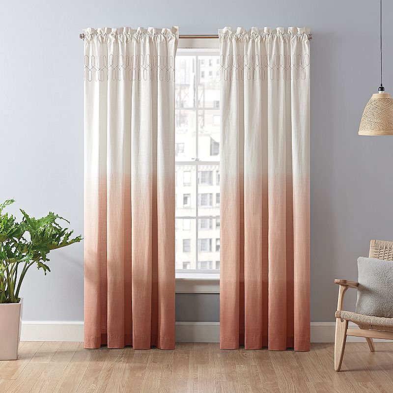 Vue 1-Panel Arashi Ombre Fashion Drapery Window Curtain