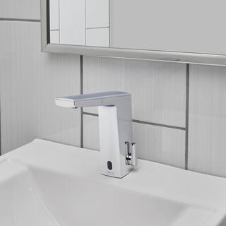 American Standard Paradigm Base Model AC Powered Single Hole Touchless Bathroom Faucet with Above-Deck Mixing 0.5 GPM in Polished Chrome 702B205.002