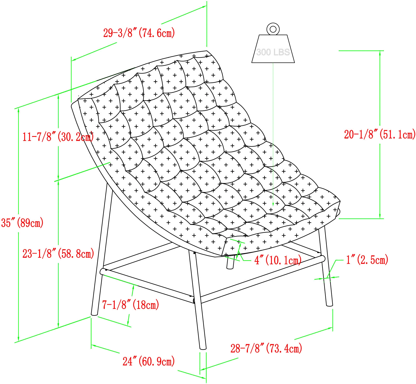 Contemporary Scoop Patio Chair Set - Walker Edison