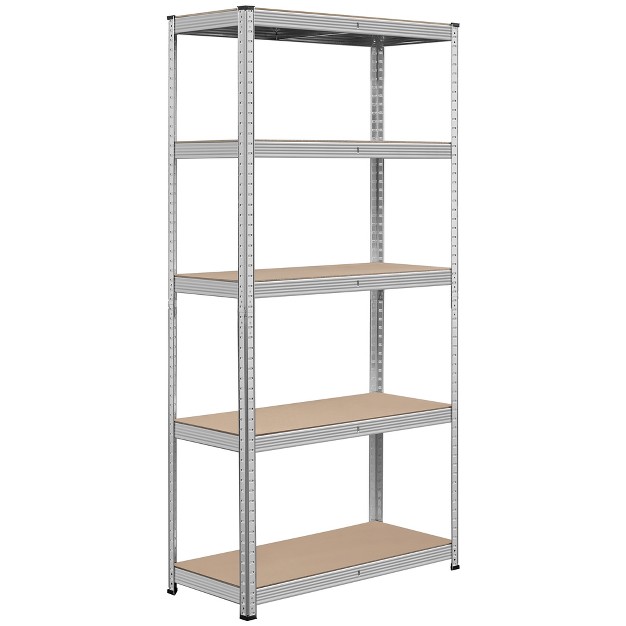 Yaheetech 71in 5 tier Metal Storage Rack 5 Adjustable Shelves Boltless Shelving