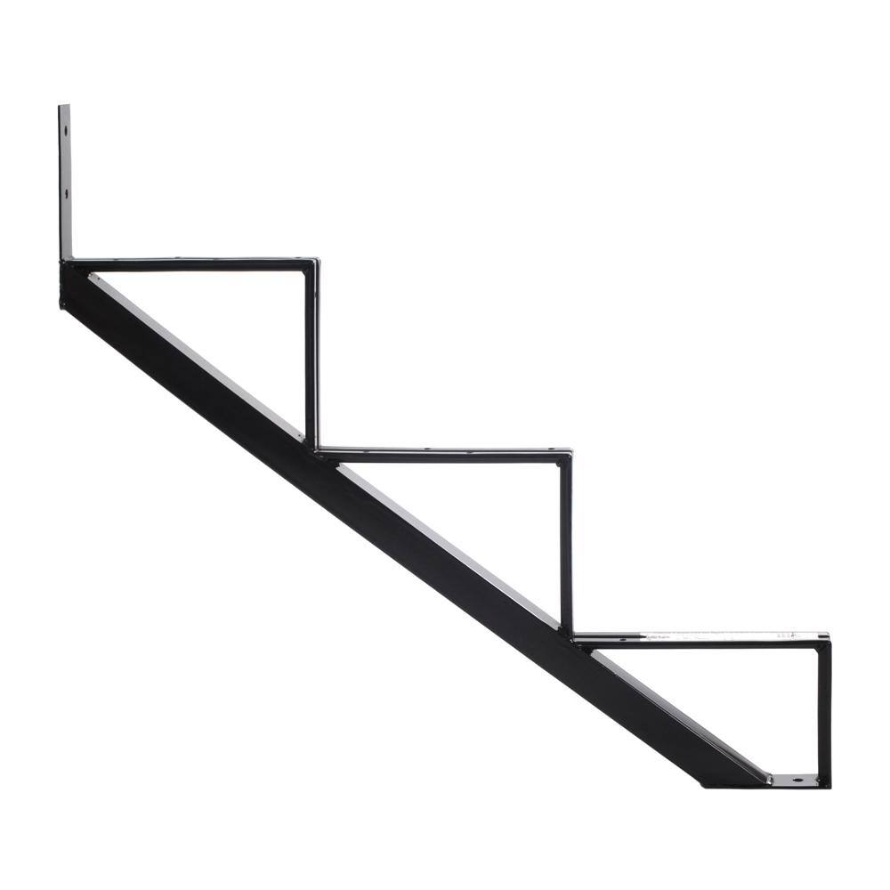 Pylex 3-Steps Steel Stair Stringer black 7-12 in. x 10-14 in. (Includes 1 Stair Riser) 13903