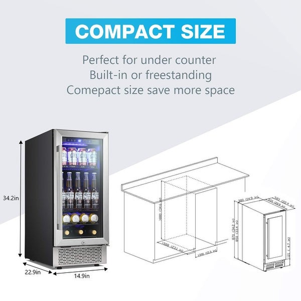 28 Bottle and 88 Can Single Zone Freestanding Wine Refrigerator