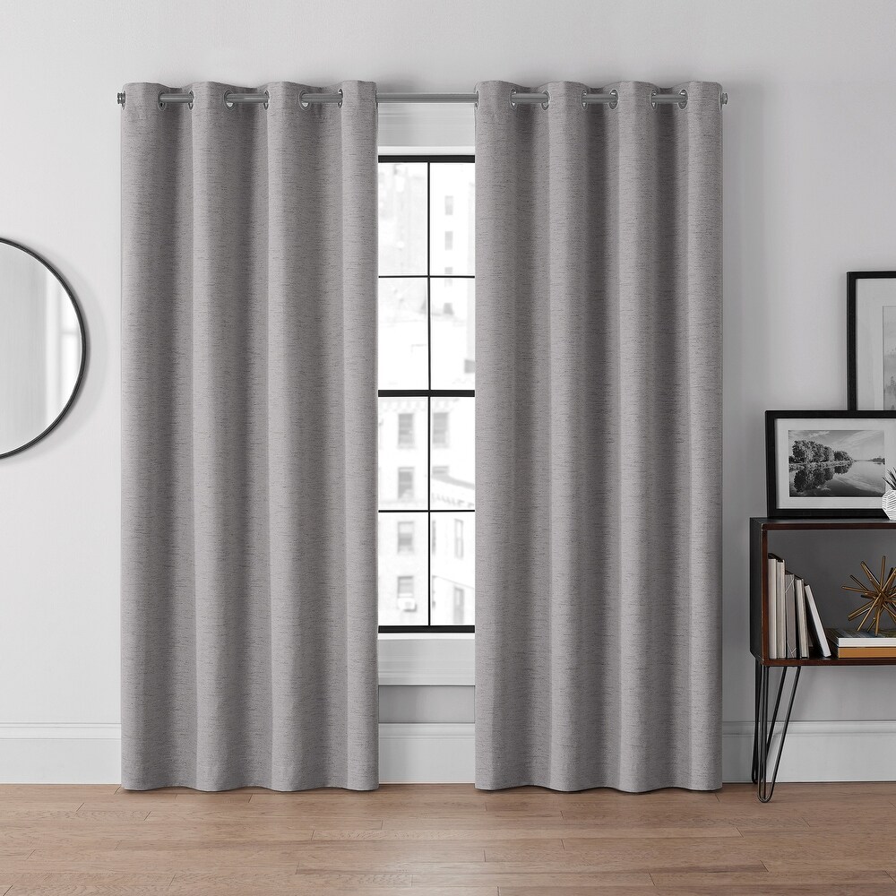 Eclipse Lawson Arm   Hammer Odor Neutralizing Blackout Grommet Curtain Panel