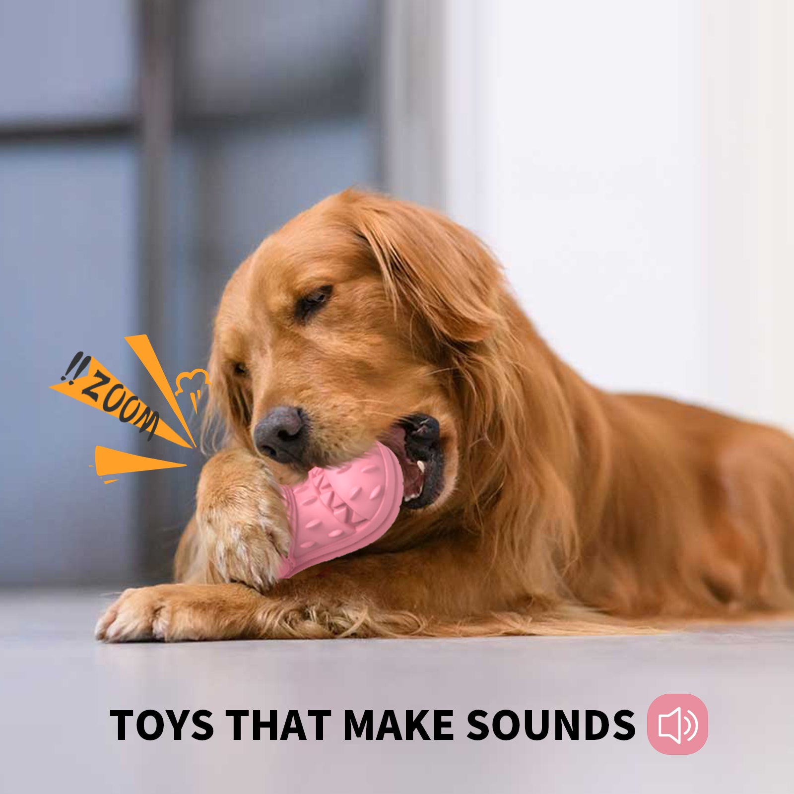 MASBRILL Squeaky Dog Toy Large Dog Chew Toys for Aggressive Chewers Rubber Dog Shoes Shape Toothbrush Toys