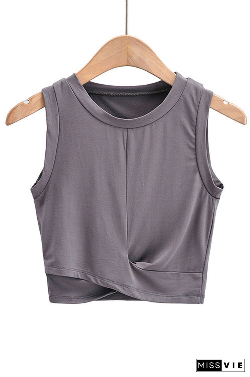 Cross O Neck Tank Top