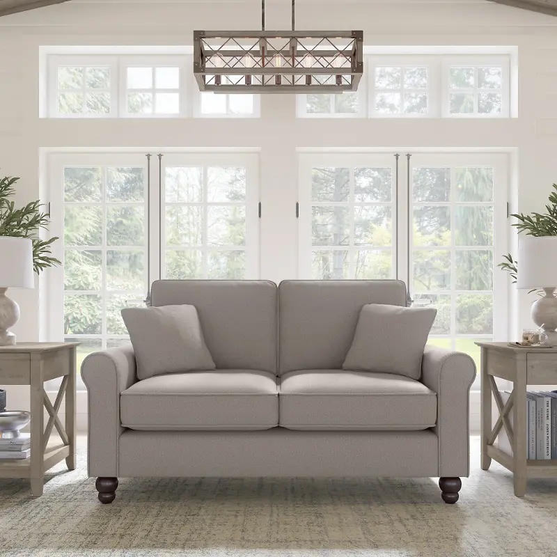 Hudson Beige Loveseat - Bush Furniture