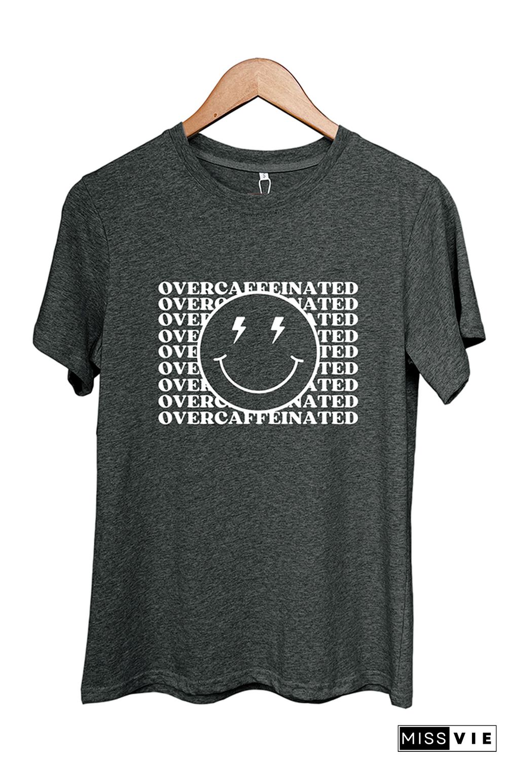 Over Caffeinated Graphic T-Shirt Wholesale