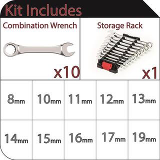 Husky Metric Combination Wrench Set (10-Piece) HCW10PCMM-05