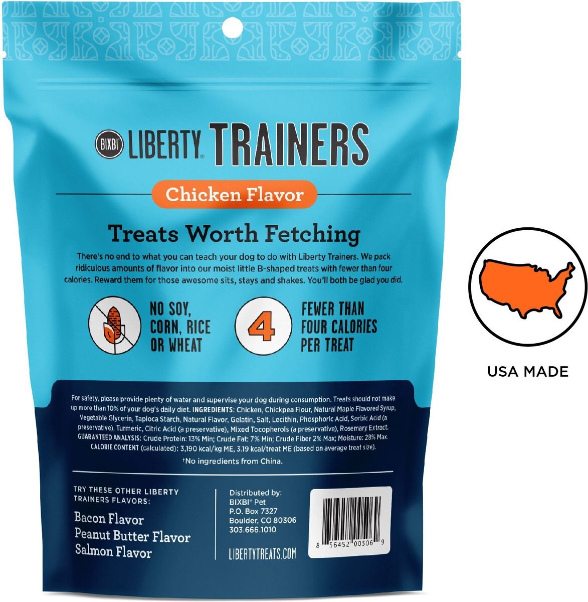 BIXBI Liberty Trainers Chicken Flavor Grain-Free Dog Treats