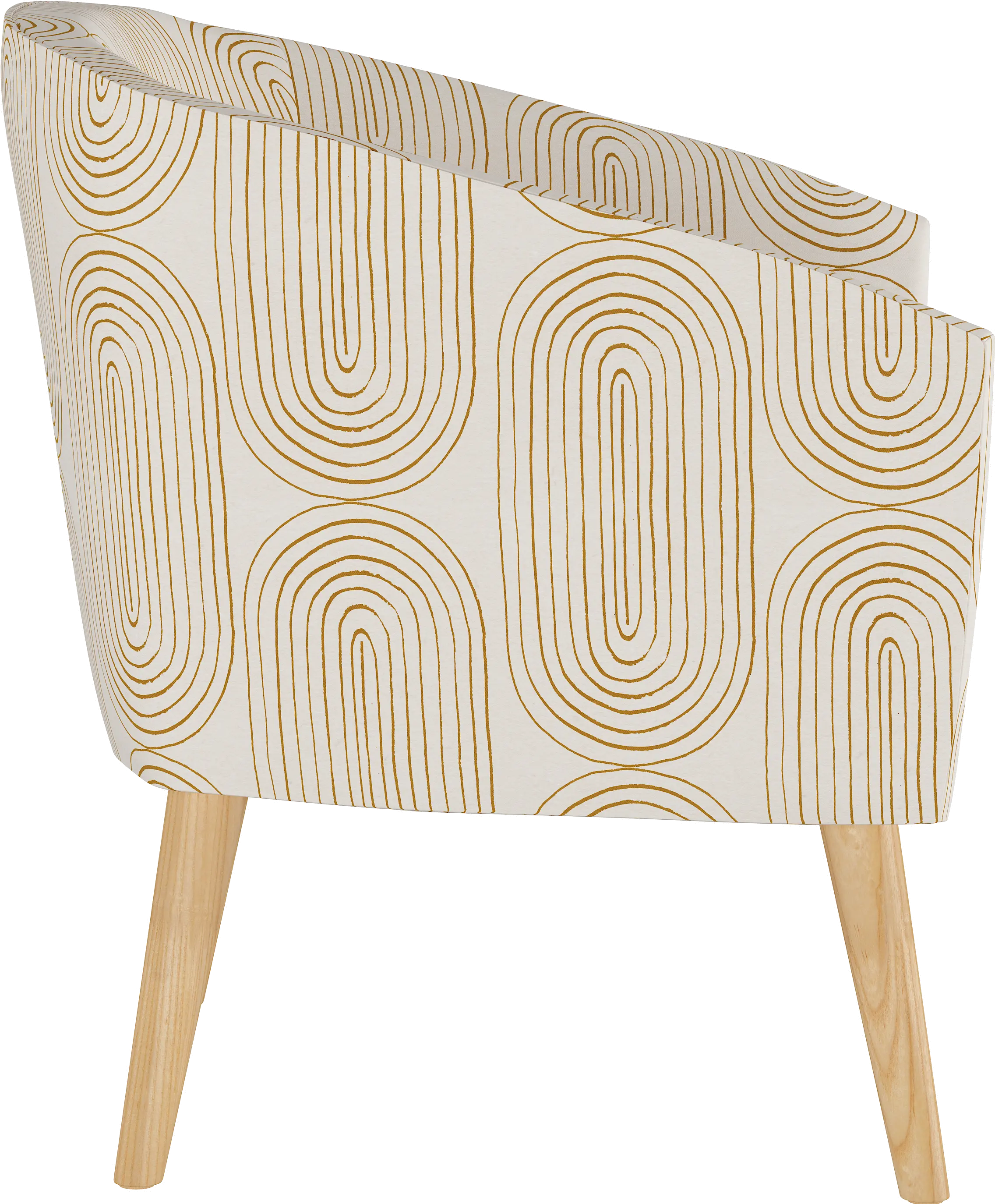 Deco Mustard Oblong Accent Chair - Skyline Furniture