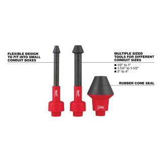 MW M18 FUEL PACKOUT Cordless 2.5 Gal. WetDry Vacuum wAIR-TIP 1-14 in. - 2-12 in. (4-Piece) Debree and Conduit Line Kit 0970-20-49-90-2022-49-90-2024