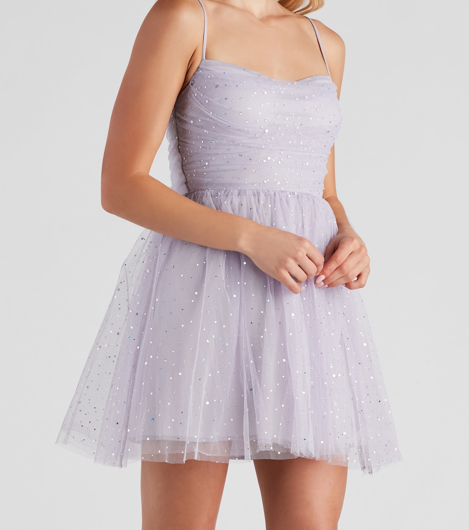 Claire Sequin Tulle Party Dress