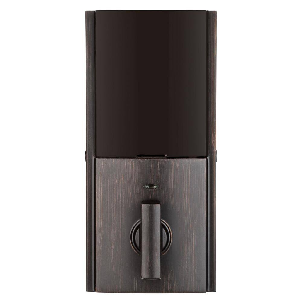 Kwikset Z-Wave SmartCode 916 Touchscreen Contemporary Single Cylinder Venetian Bronze Keypad Electronic Deadbolt with SmartKey 99160-021