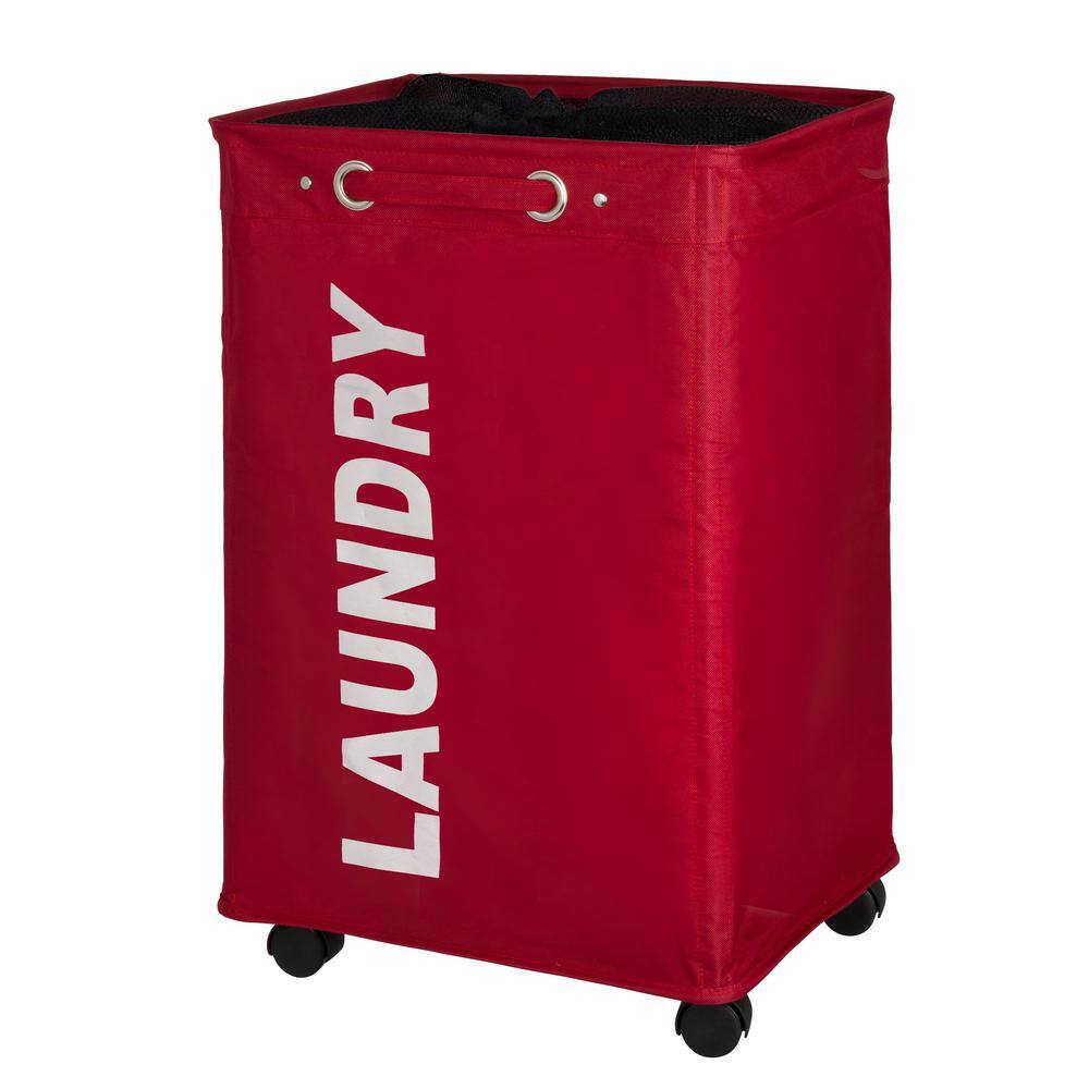 Wenko Quadro Red Laundry Bin 3450111100