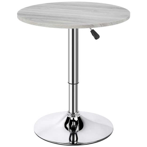 Yaheetech Adjustable Pub Round Table Counter Height Bistro Table W 360 Swivel Mdf Tabletop