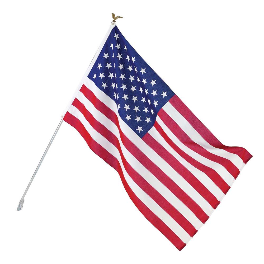 3 Ft. Width x 5 Ft. Height Poly-Cotton American Flag Kit