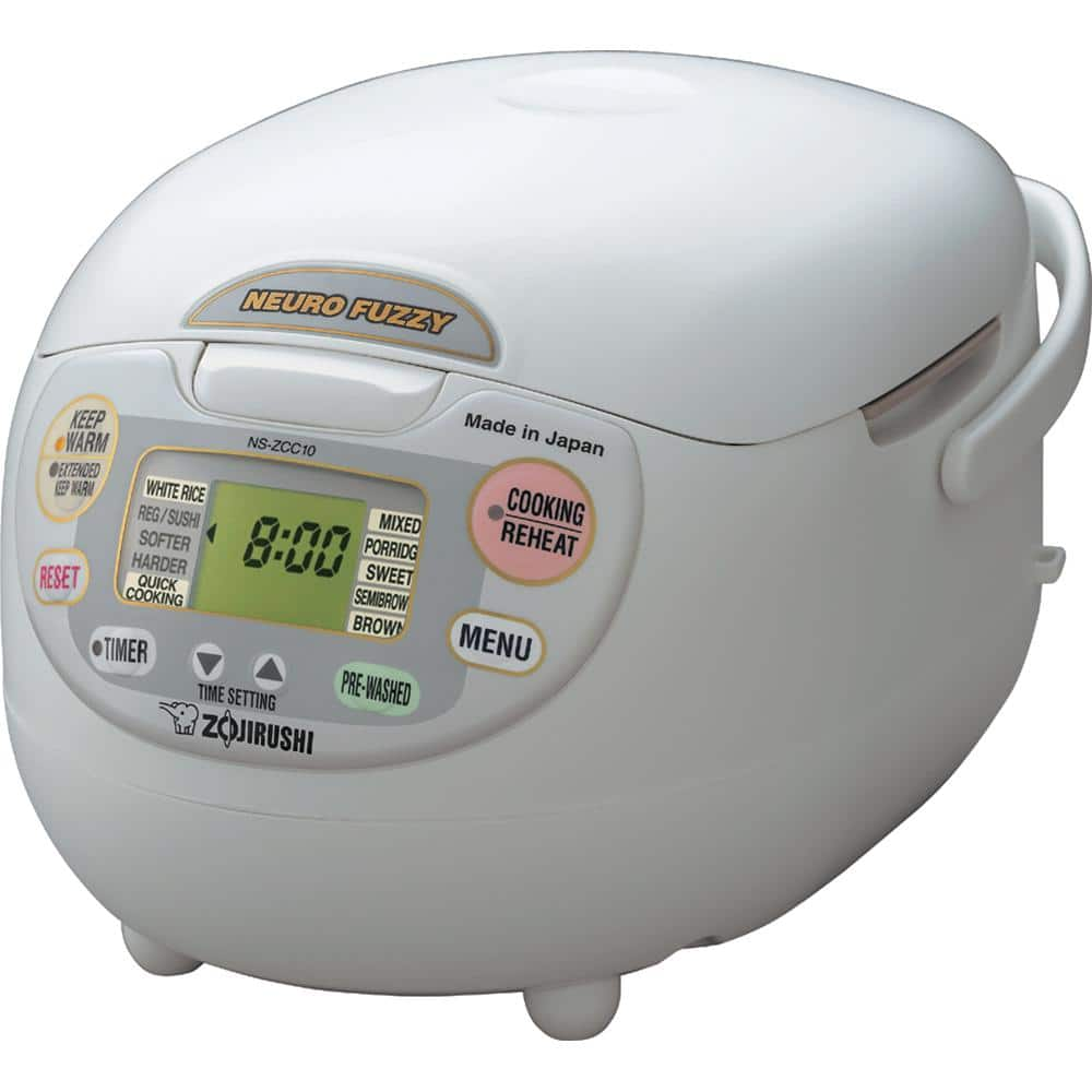 Zojirushi Neuro Fuzzy 5.5-Cup Premium White Rice Cooker with Built-In Timer NS-ZCC10