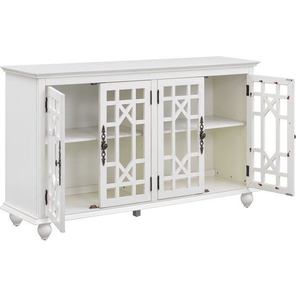 Sideboard with Adjustable Height Shelves Metal Handles and 4 Doors