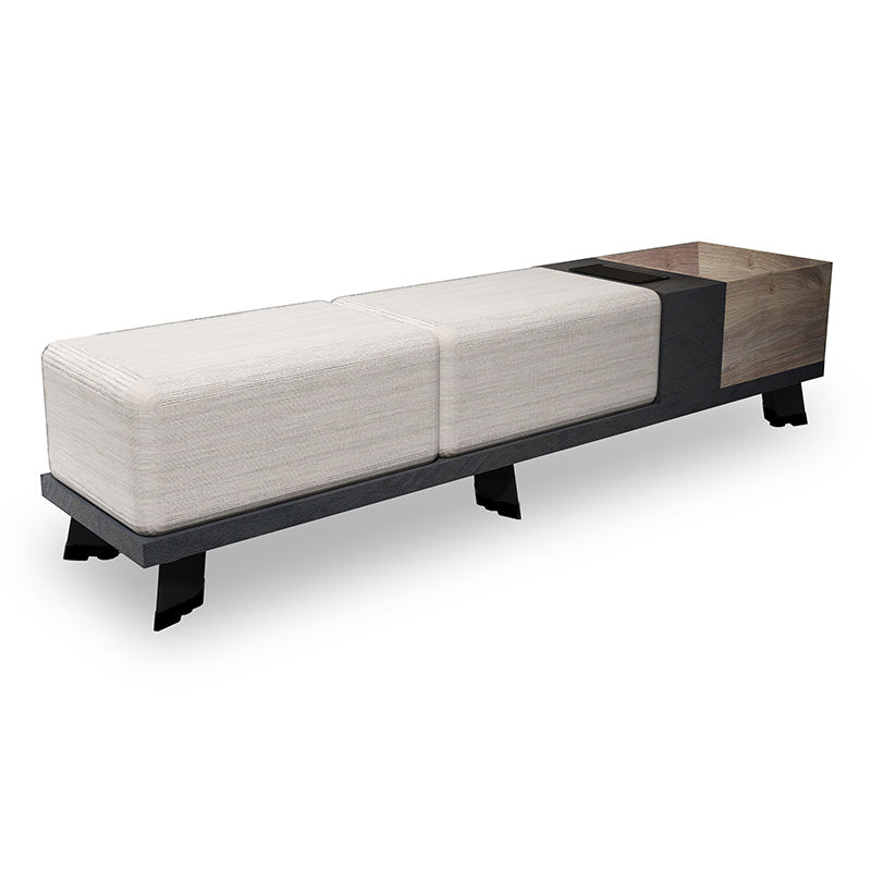 HALDIS Bench 180cm - Warm Oak & Black