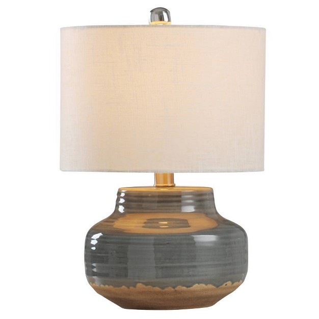 Prova Ceramic Table Lamp Gray Finish Stylecraft