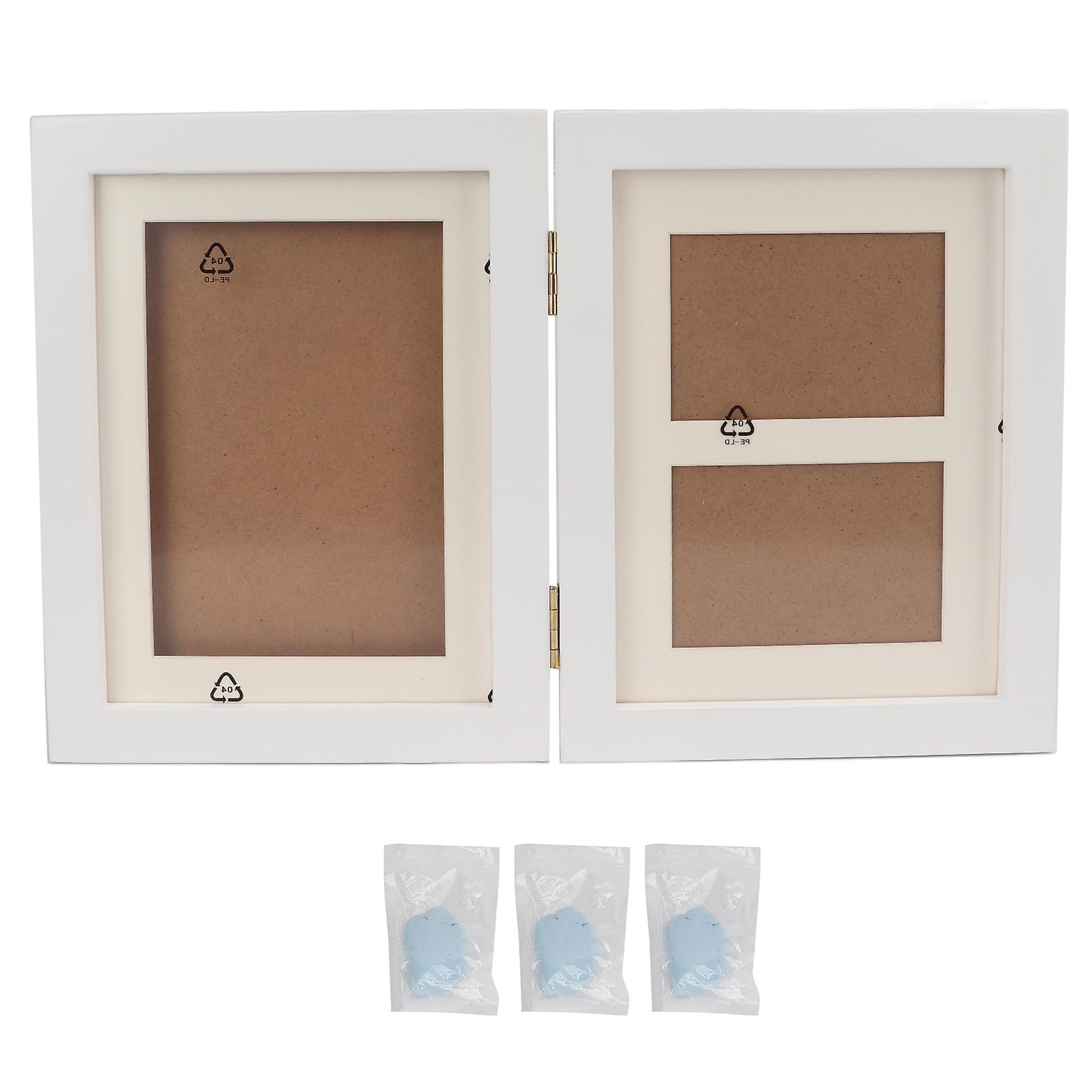 Pet Memorial Picture Frame Paw Print Kit With Clay For Dog Owners Cat Owners Pet Loverquietly Elegant Blue