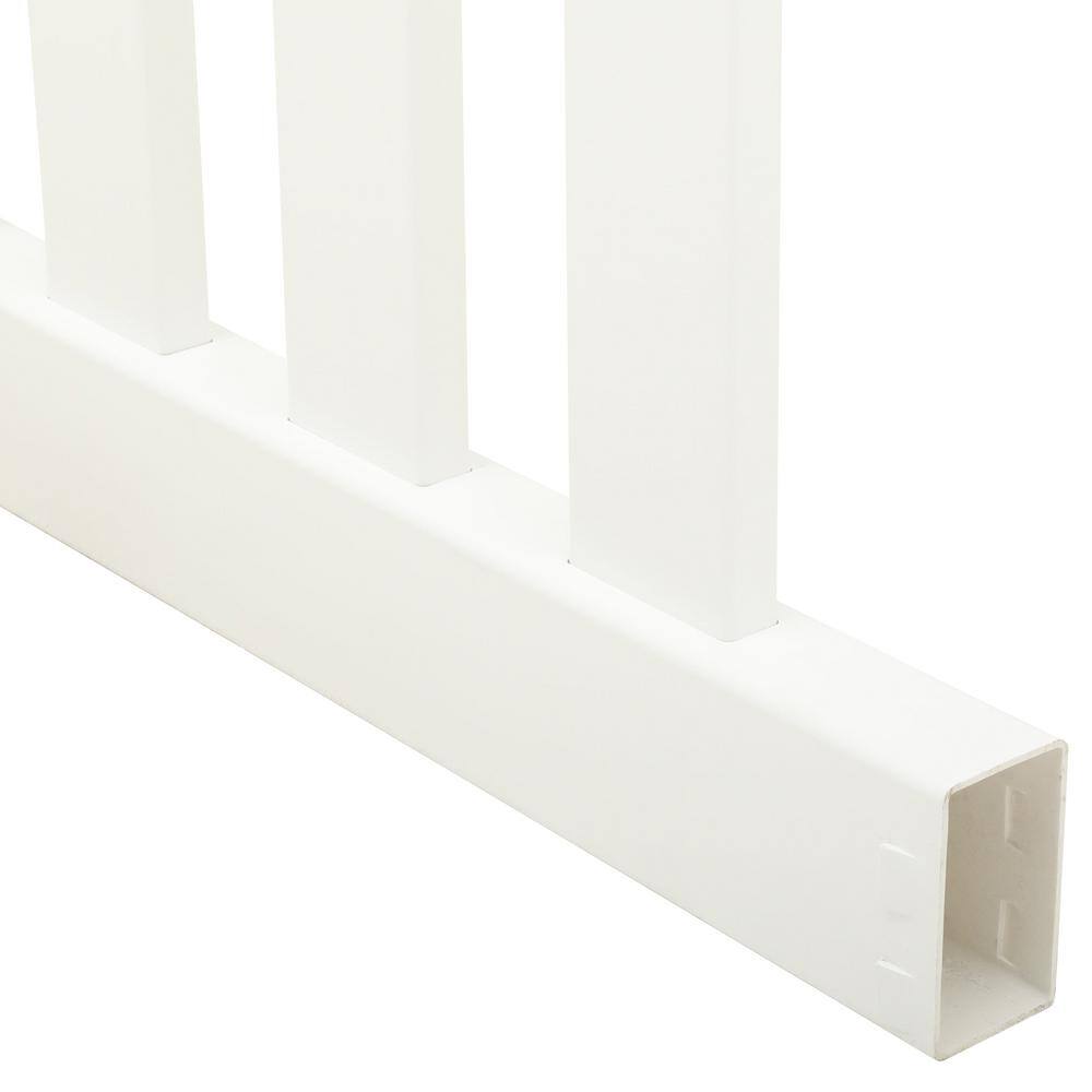 Barrette Outdoor Living Seneca Straight 4 ft. H x 6 ft. W White Vinyl Fence Panel Kit 73014406