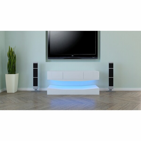 Tv Stand Entertainment Stand Wall Mounted Media Audio/Video Console - 48