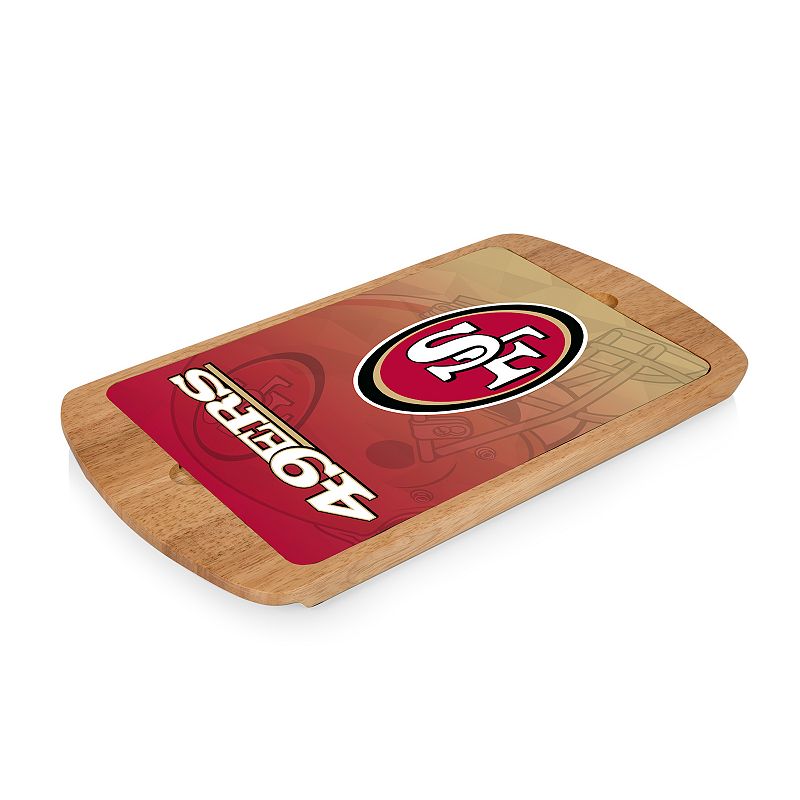 Picnic Time San Francisco 49ers Billboard Glass Top Serving Tray