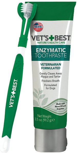 Vet's Best Toothbrush and Toothpaste Dental Kit