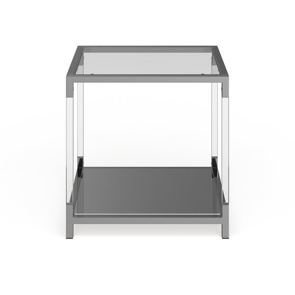 Furniture of America Fald Contemporary Chrome 24-inch 1-shelf Side Table