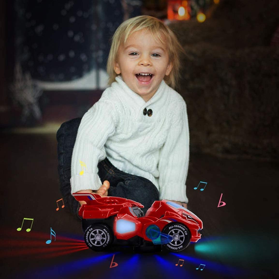 Transforming Toy  Automatic Transforming Dinosaur Car With Led And Flashing Light For Boys And Girls Aged 3+