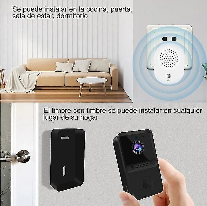 Low Power Consumption Video Doorbell Wireless Wifi Remote Monitoring Intelligent Video Intercom Monitoring Doorbell Ding