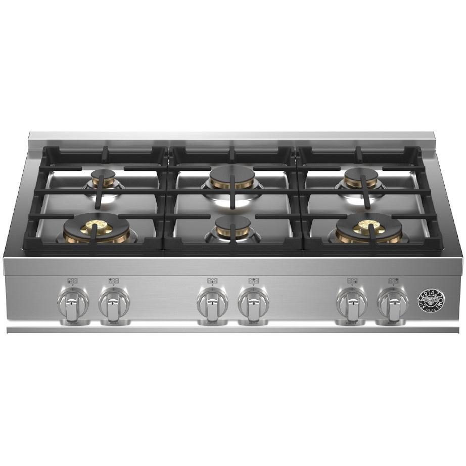 Bertazzoni 36-inch Built-in gas Rangetop with 6 Burners MAST366RTBXT