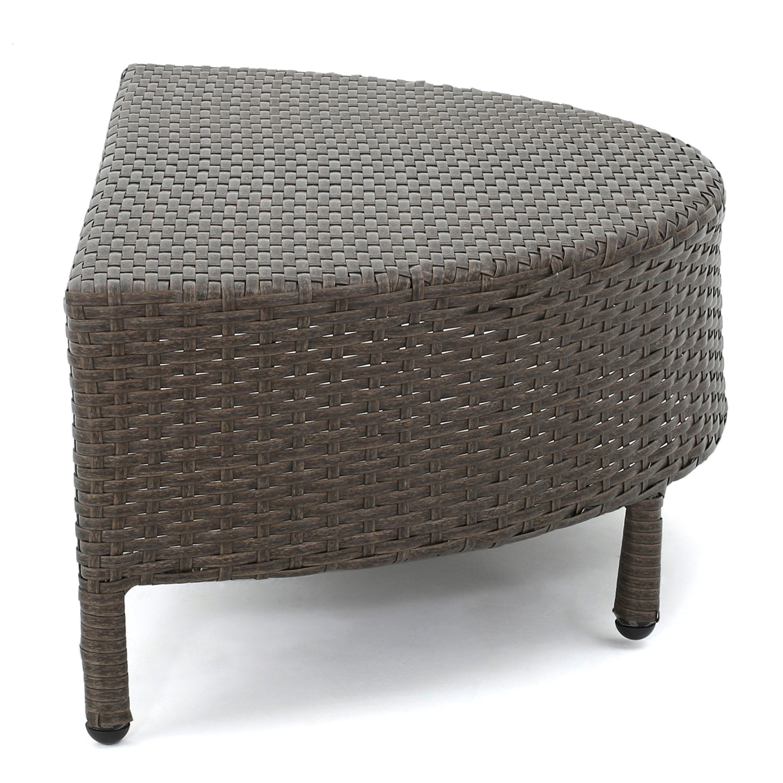 Harper Outdoor Wicker Half-Round Coffee Table