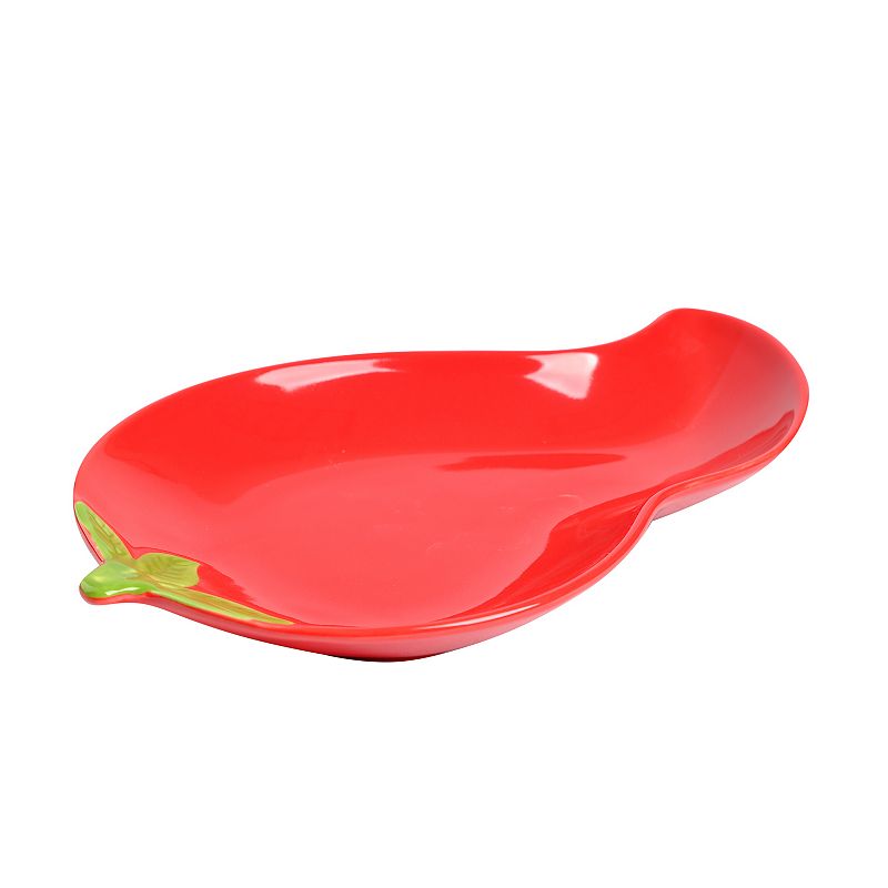 Festive Ceramic Chili Shape Serving Tray