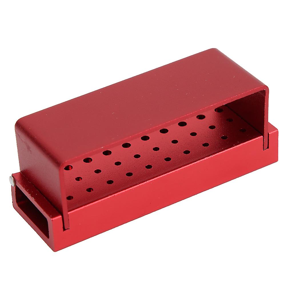 Dentist Material Tools Stainless Steel 30 Holes Disinfection Bur Box Case Dental Burs Holderred