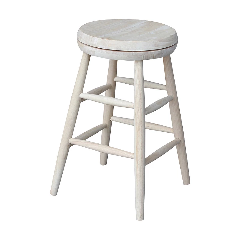 International Concepts 24-in. White Swivel Counter Stool