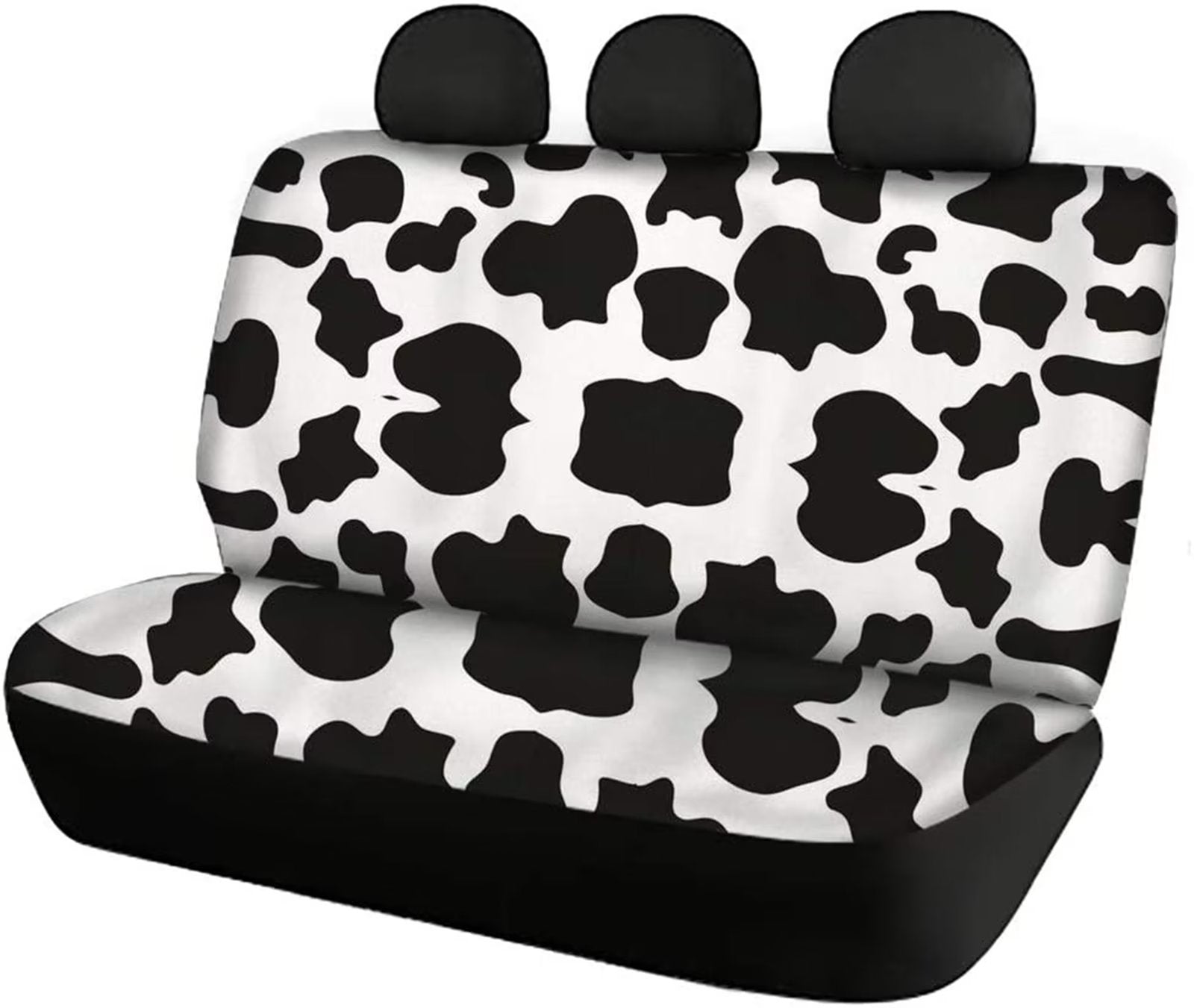 FKELYI Cute Car Seat Covers Set of 4pcs Cow Print，Stretchy Soft Vehicle Seat Protectors Backrest Cover Interior Accessories Set for Women，Universal Fit Almost Auto Car，Sedan，SUV，Truck