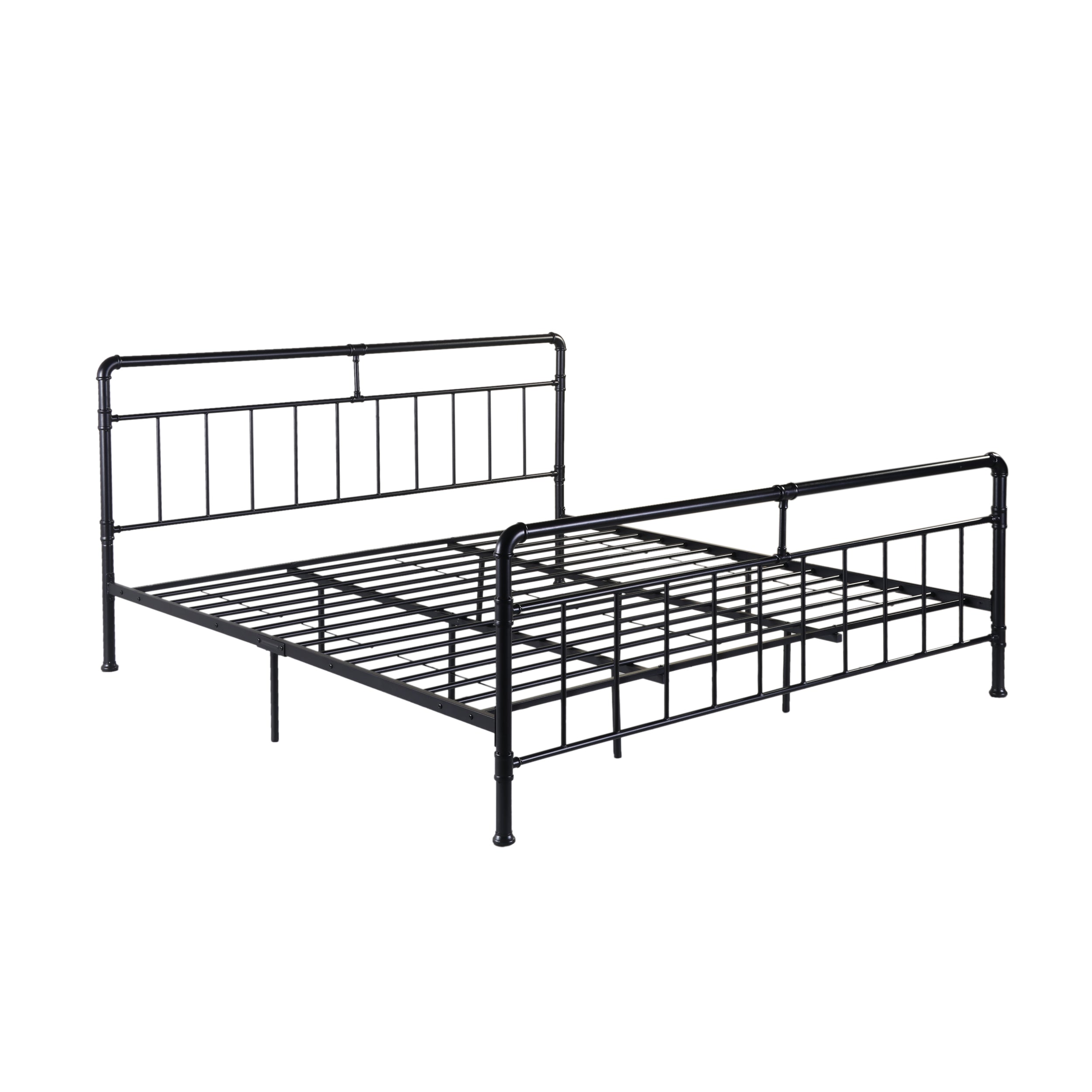 Sally King-Size Iron Bed Frame, Minimal, Industrial