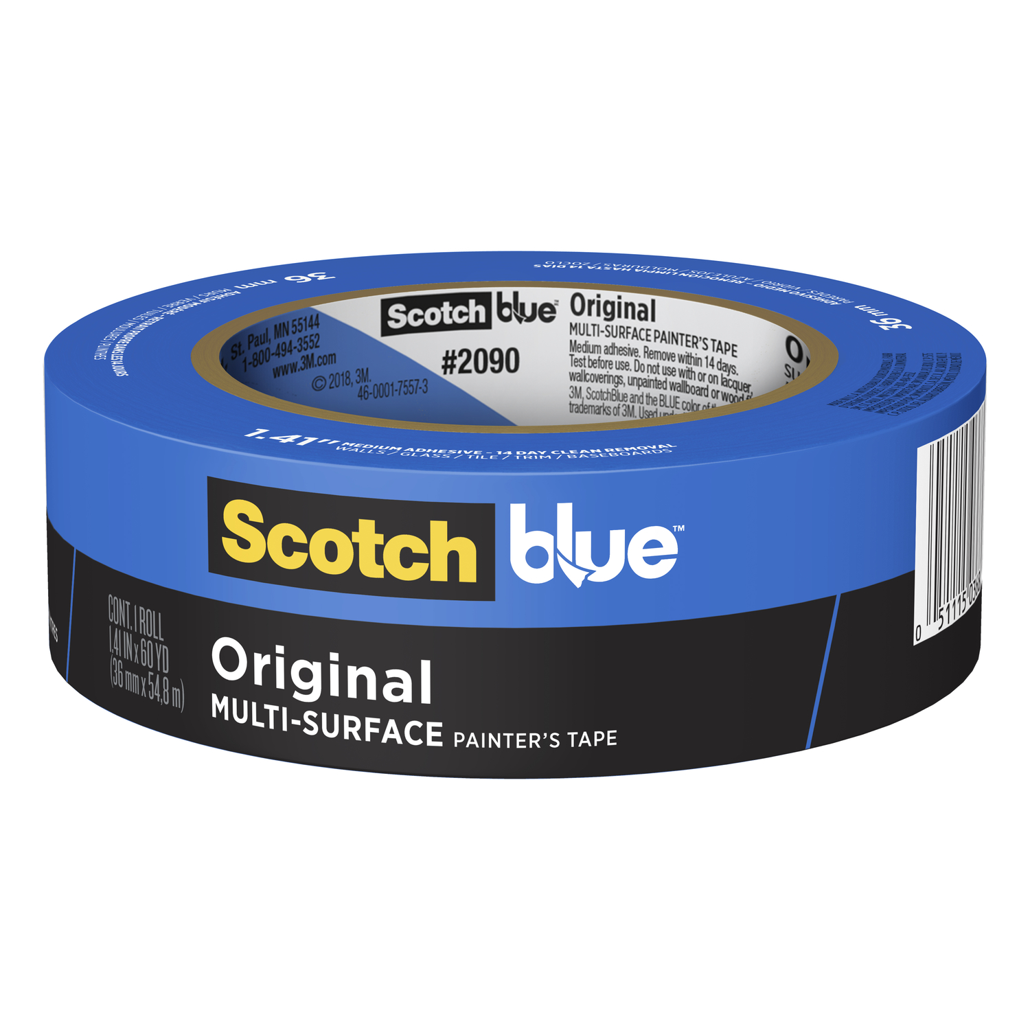 ScotchBlue 1.41 in. W X 60 yd L Blue Medium Strength Original Painter\u0027s Tape 1 pk