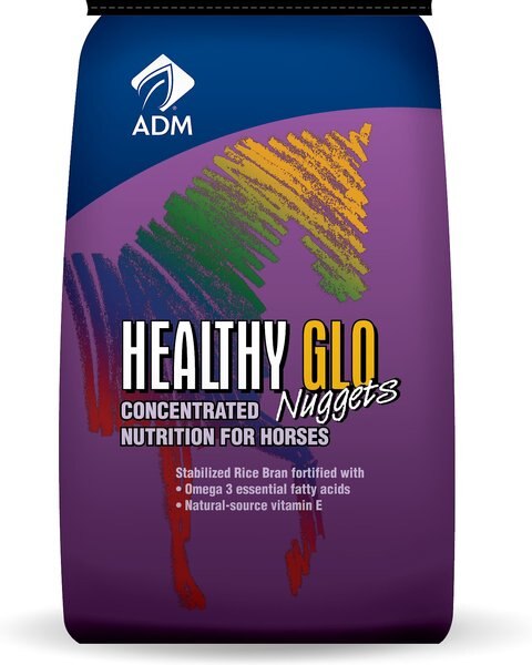 ADM Healthy Glo Nuggets Concentrated Nutrition Horse Feed， 40-lb bag