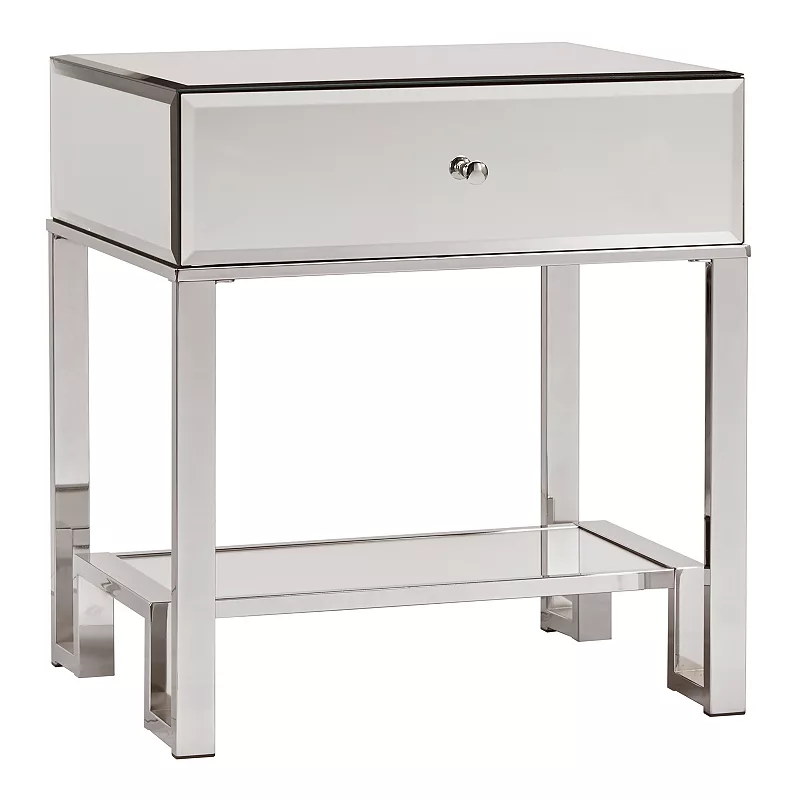 HomeVance Mirrored End Table