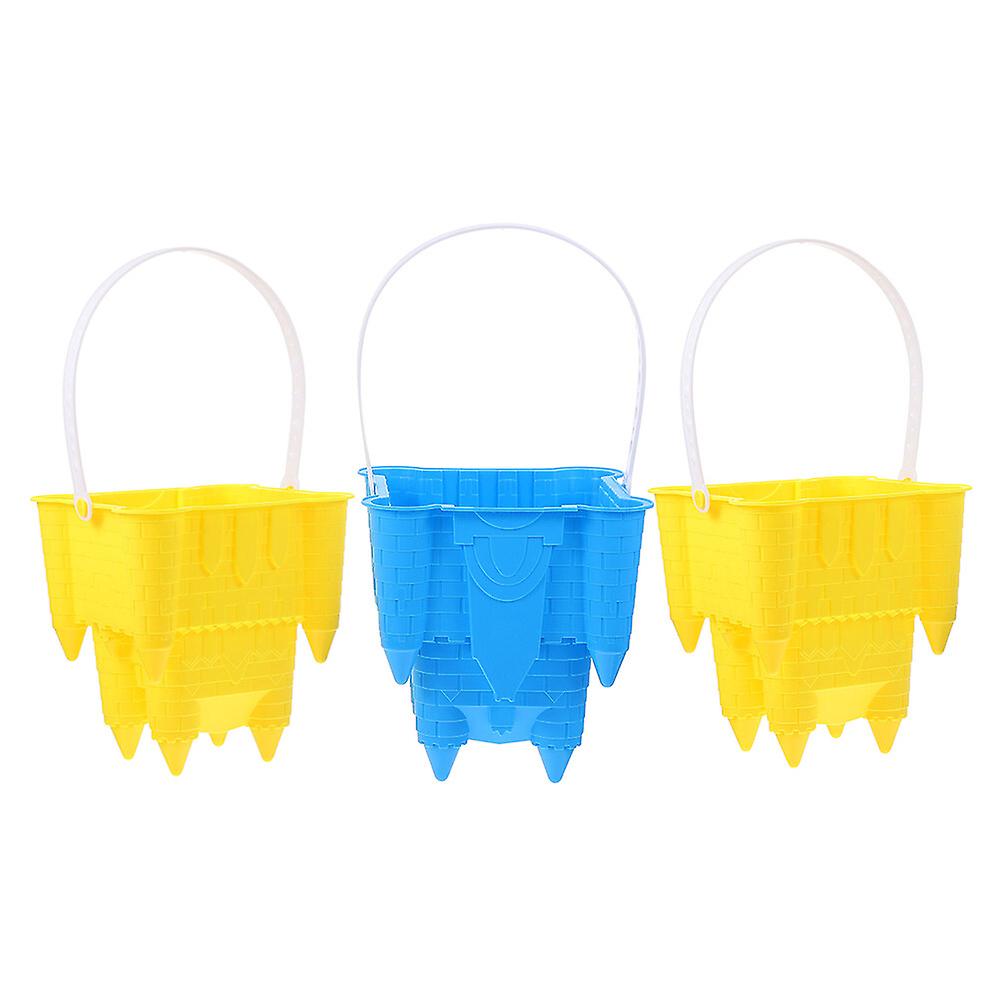 3pcs Children Sand Molds Toys Plastic Sand Toys Funny Sand Storage Buckets Sand Molds