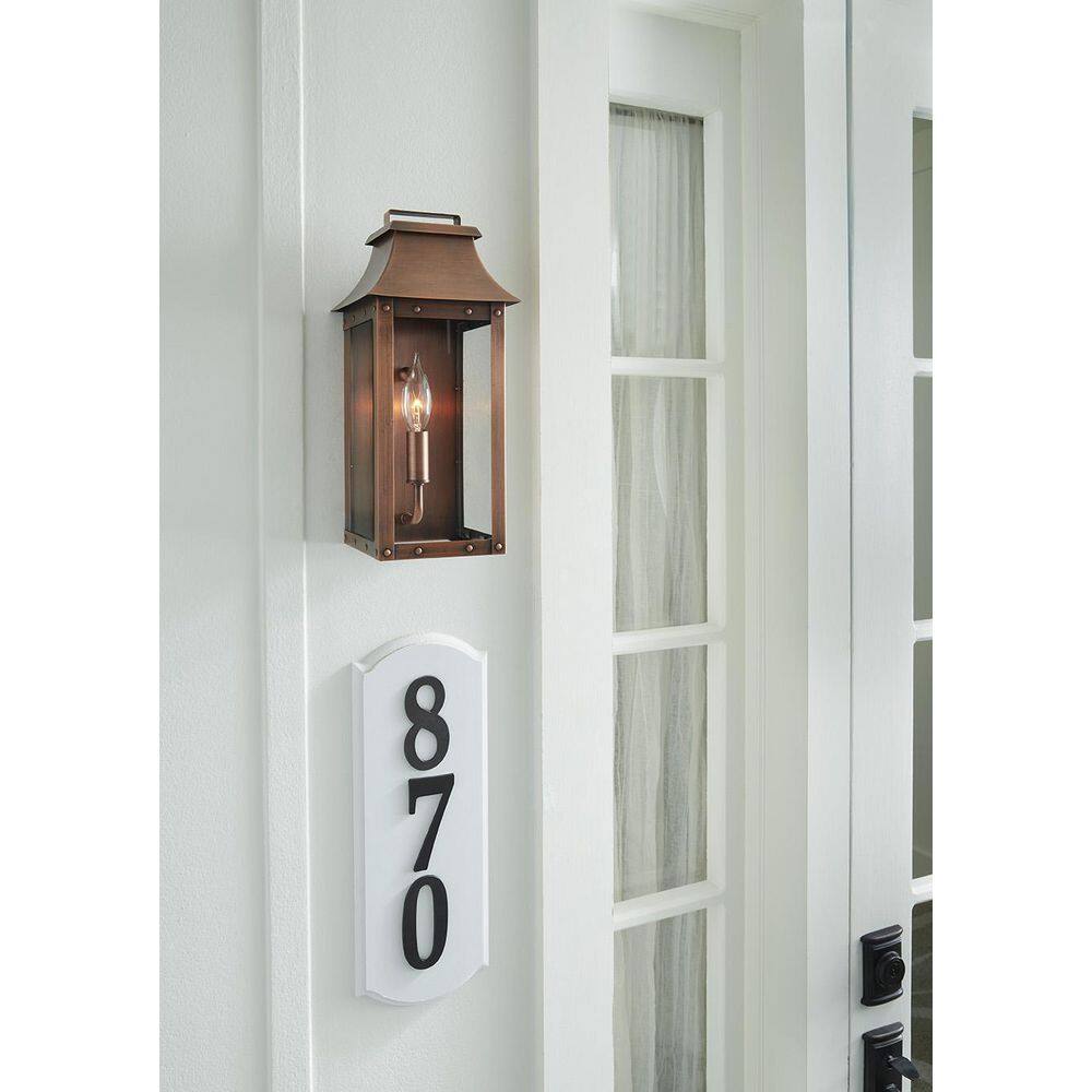 Acclaim Lighting Manchester Collection 1-Light Copper Patina Outdoor Wall Lantern Sconce 8413CP