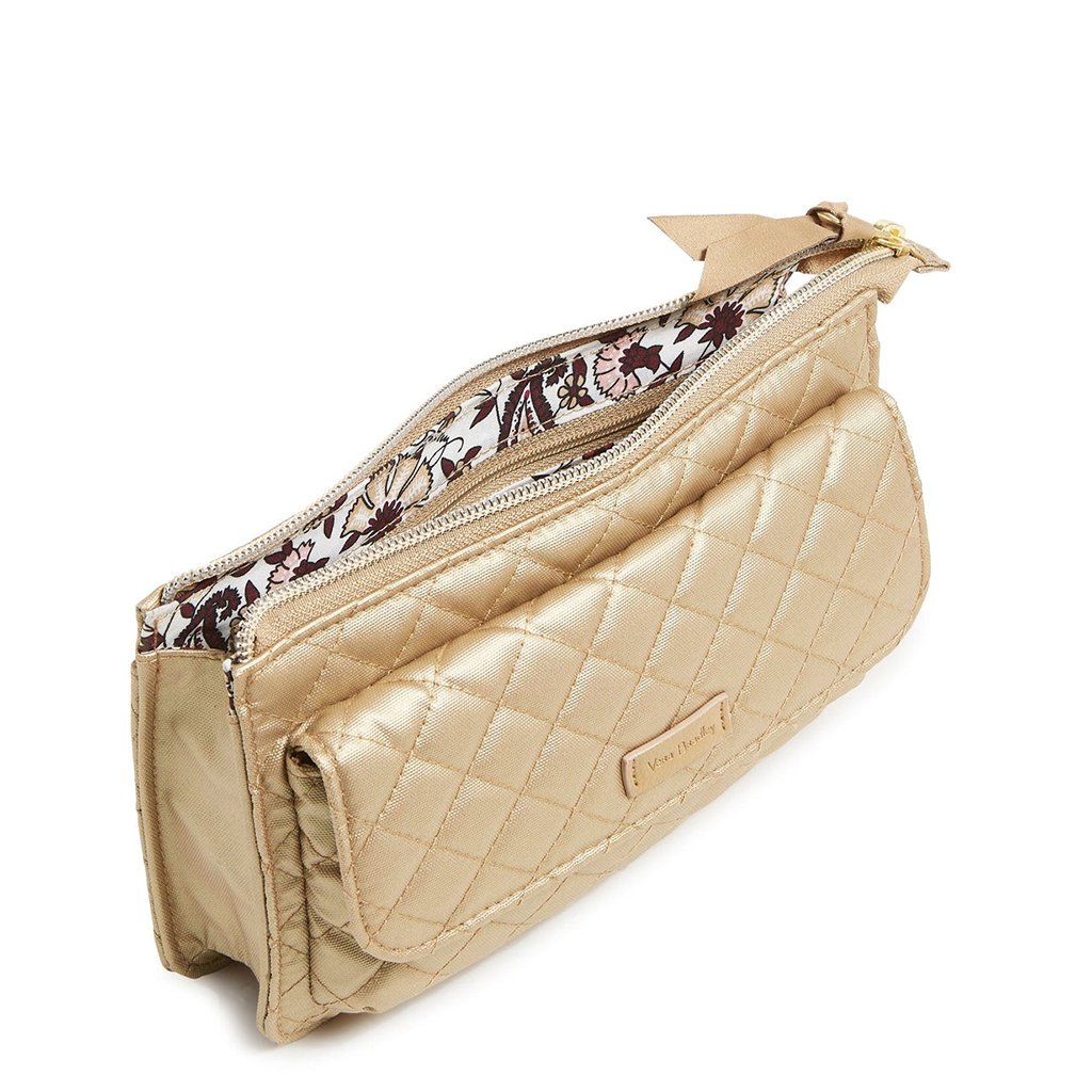 Vera Bradley  RFID Wallet Crossbody in Champagne Gold Pearl