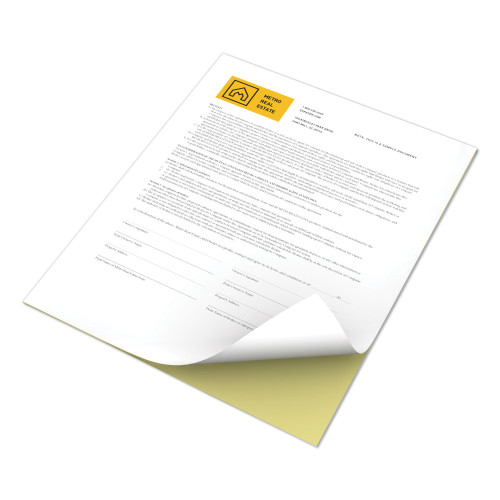 Xerox Revolution Digital Carbonless Paper， 2-Part， 8.5 x 11， Canary/White， 5，000/Carton (3R12420)